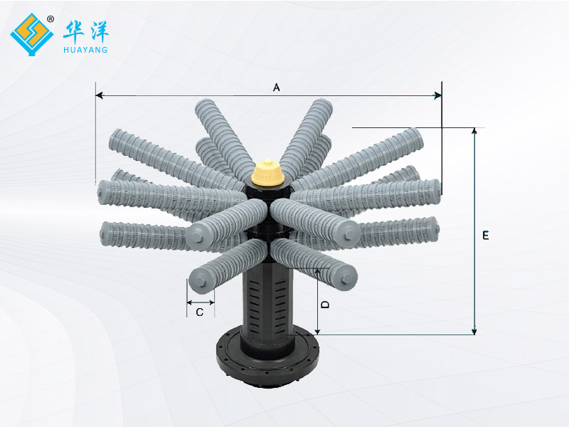 Sixteen claw filter type side mounted lower distributor